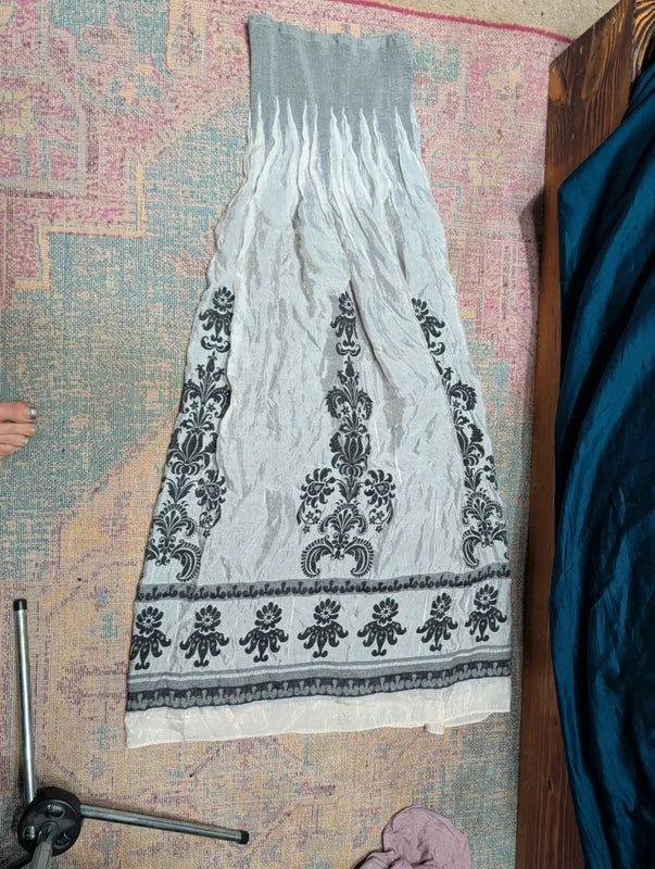 Lightweight Lapis Strapless Cocktail Maxi Dress O/S