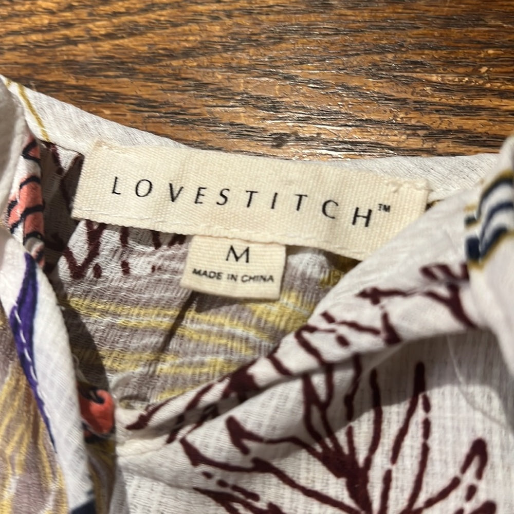 Lovestitch Open Shoulder Floral Romper Size M
