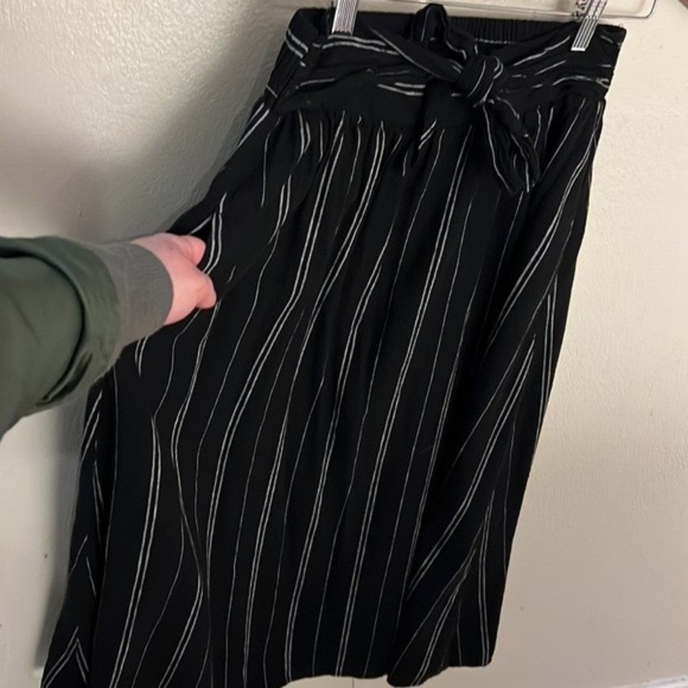 Black and White Striped Maxi Skirt Size XS