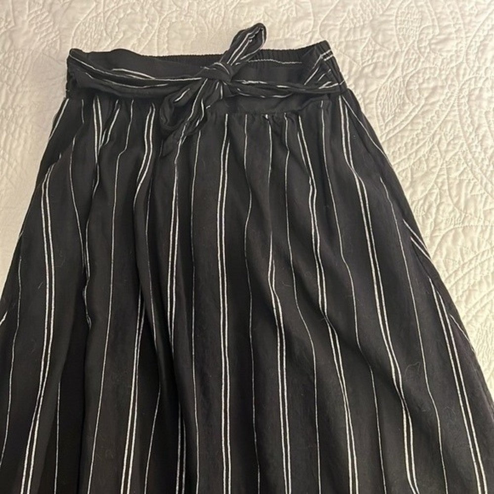 Black and White Striped Maxi Skirt Size XS