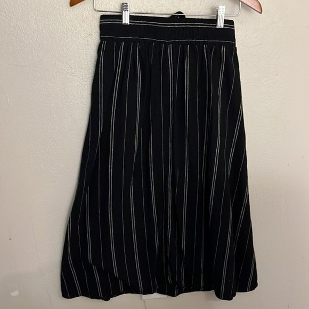 Black and White Striped Maxi Skirt Size XS