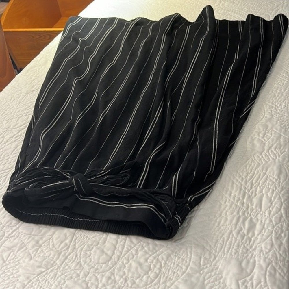 Black and White Striped Maxi Skirt Size XS