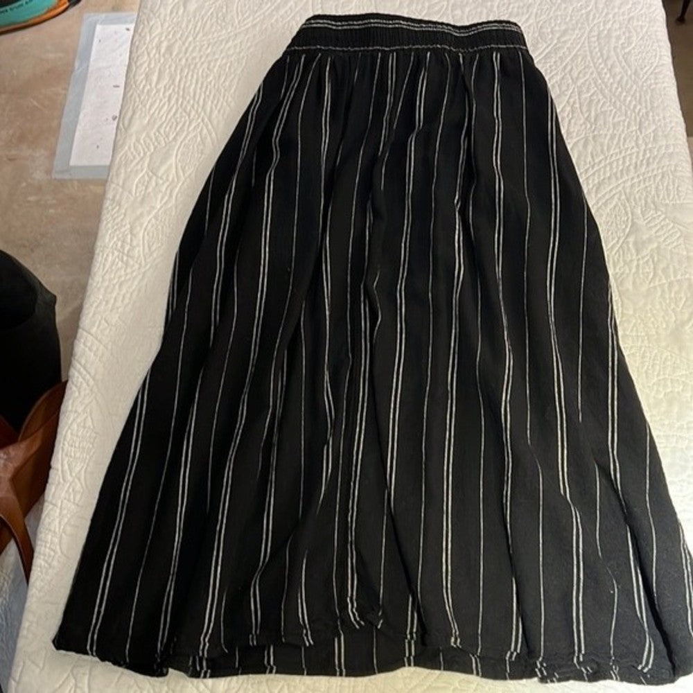 Black and White Striped Maxi Skirt Size XS