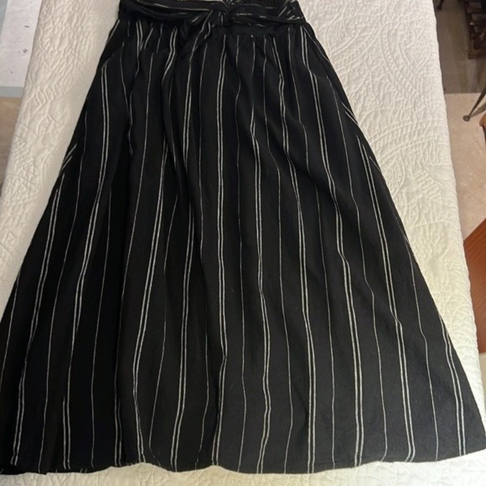 Black and White Striped Maxi Skirt Size XS