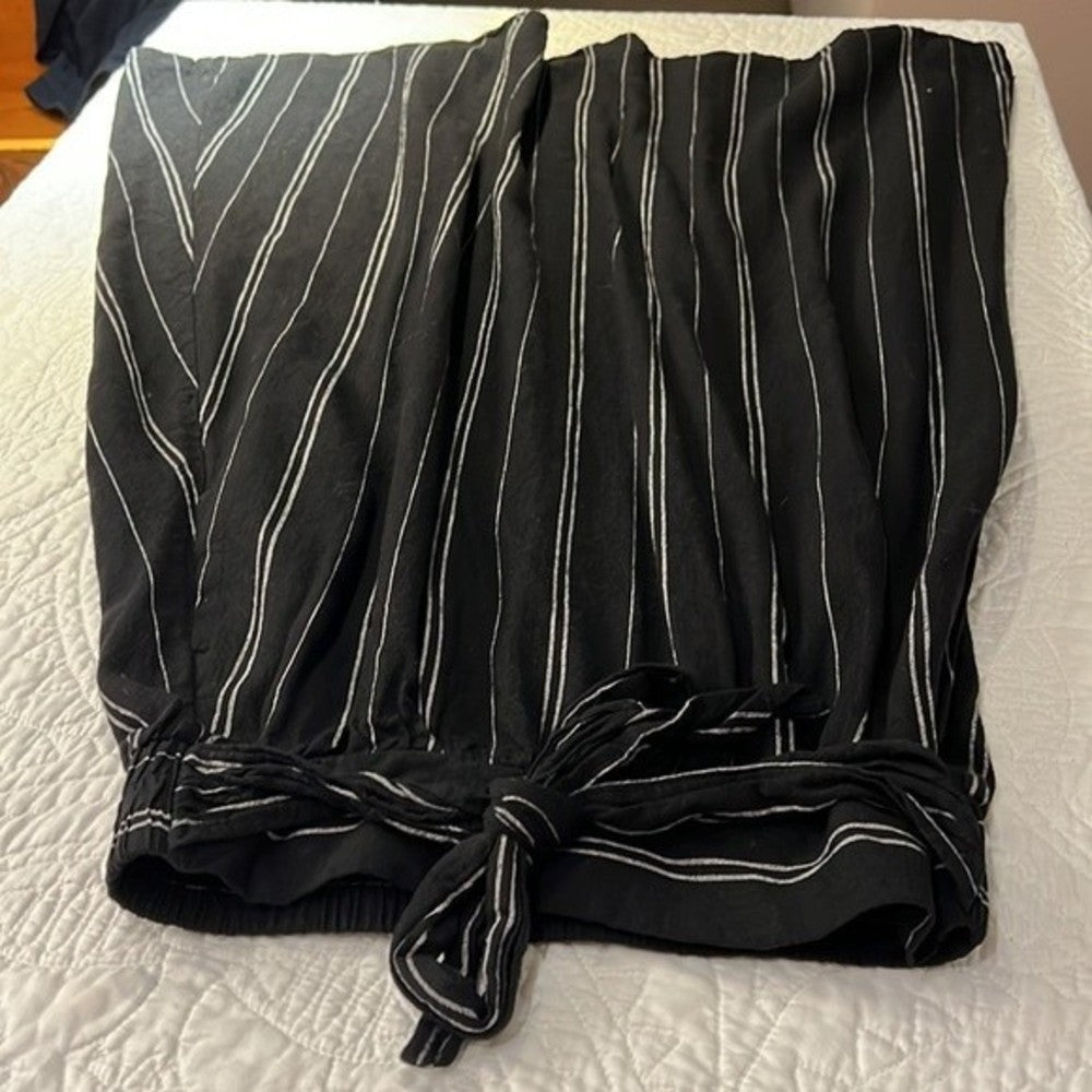 Black and White Striped Maxi Skirt Size XS