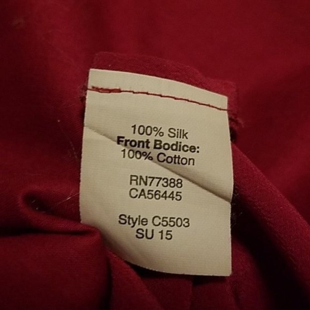 Madewell Fushia Silk Tunic w Side Slits Size XS