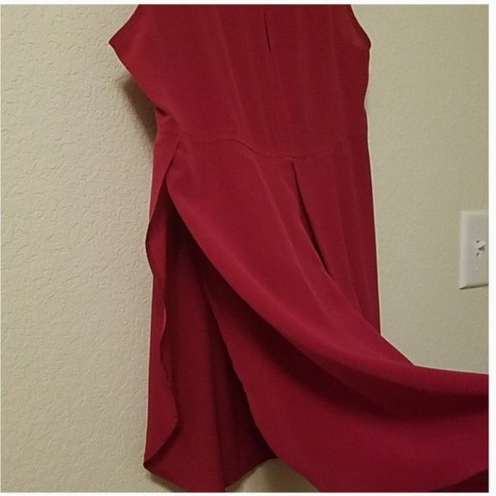 Madewell Fushia Silk Tunic w Side Slits Size XS
