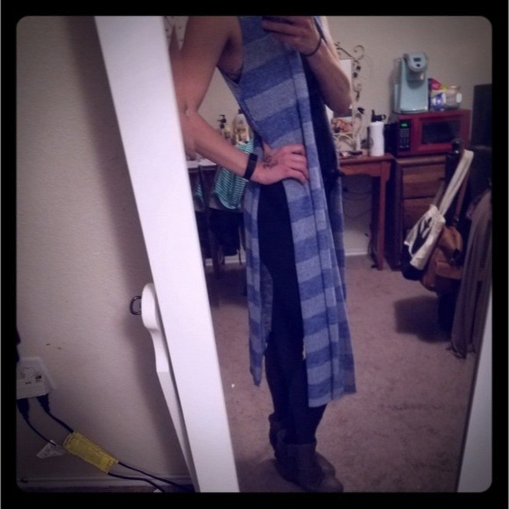 Ambiance Sleeveless Long Duster Vest