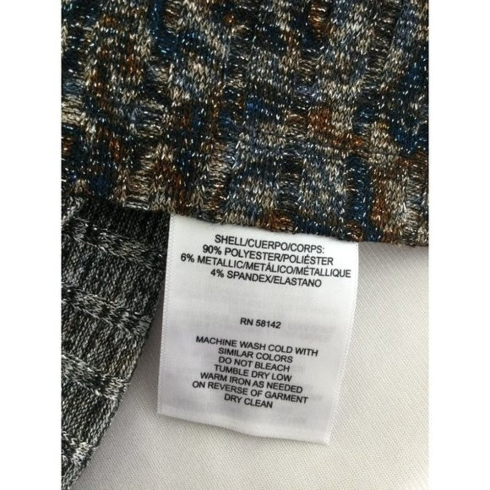 NWT London Times Womens Dress Cowl Neck Shift Paisley Size XL Metallic Festive