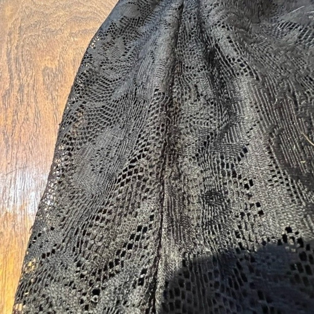 Black Lace Overlay Small Mini Dress