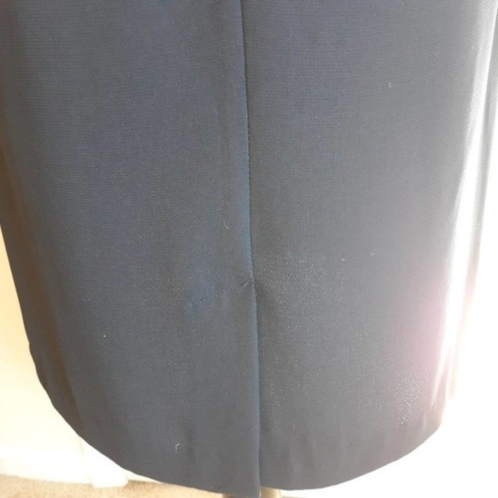 Danny & Nicole Sleeveless Tailored Navy Blue Classic V-Neck Dress Sz 12