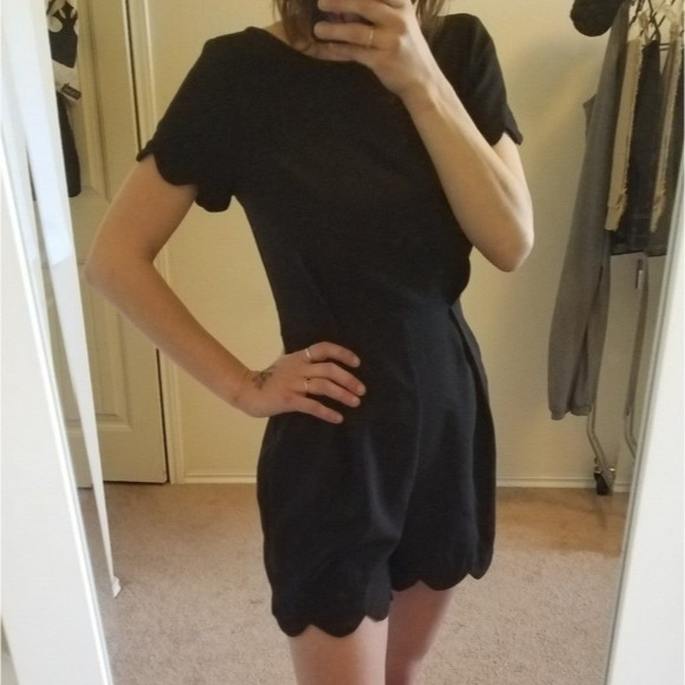 NWOT Monteau Black Romper Size S