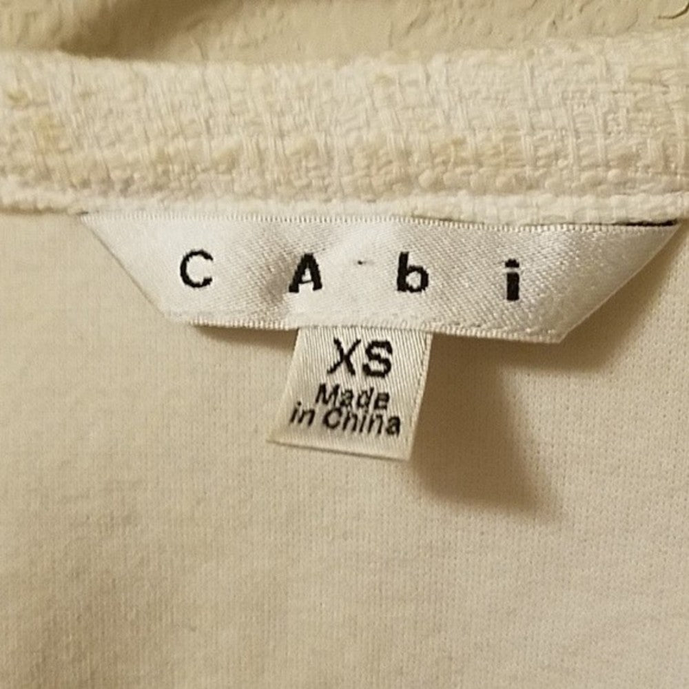 CABi Cotton Boucle Lace Zip Front Moto Jacket XS