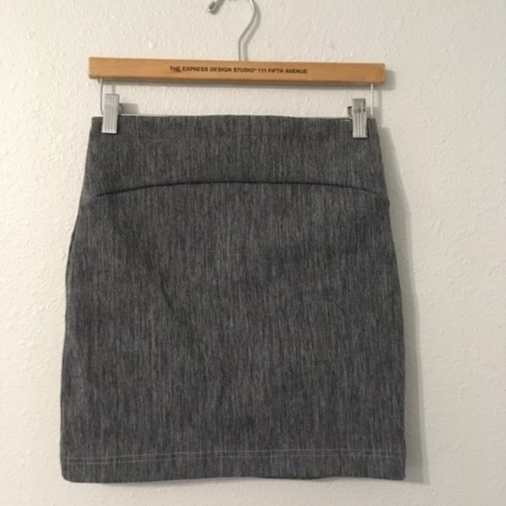 Csillo Grey Stretch Mini-Skirt