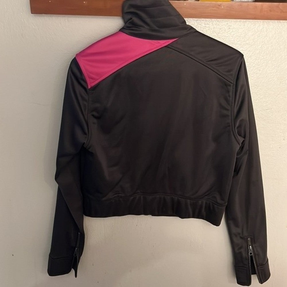 Dark Grey, Pink, and Purple Geometric Workout Jacket Size L (kids) or S (adult)