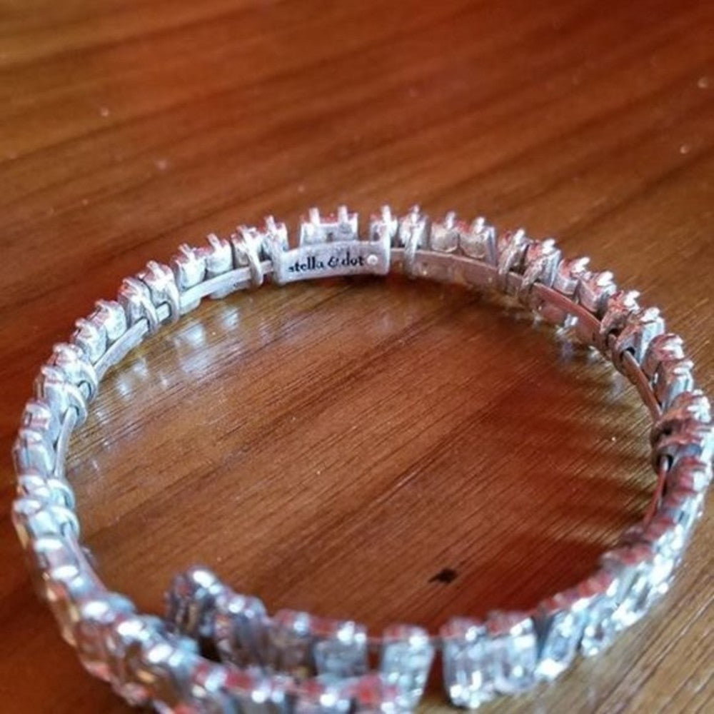 Vintage Stella & Dot Cut Glass Expandable Bracelet