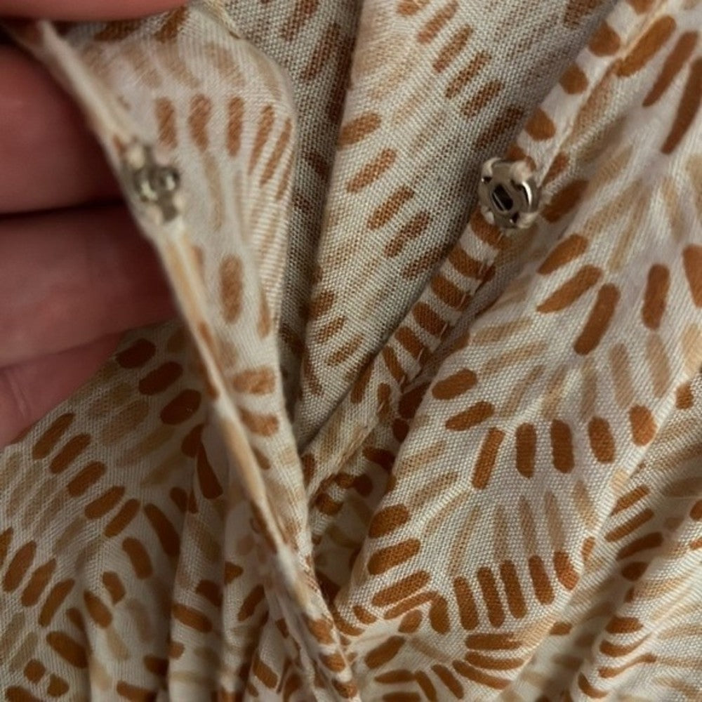 World Market White and Orange-Red Maxi Dress S/M