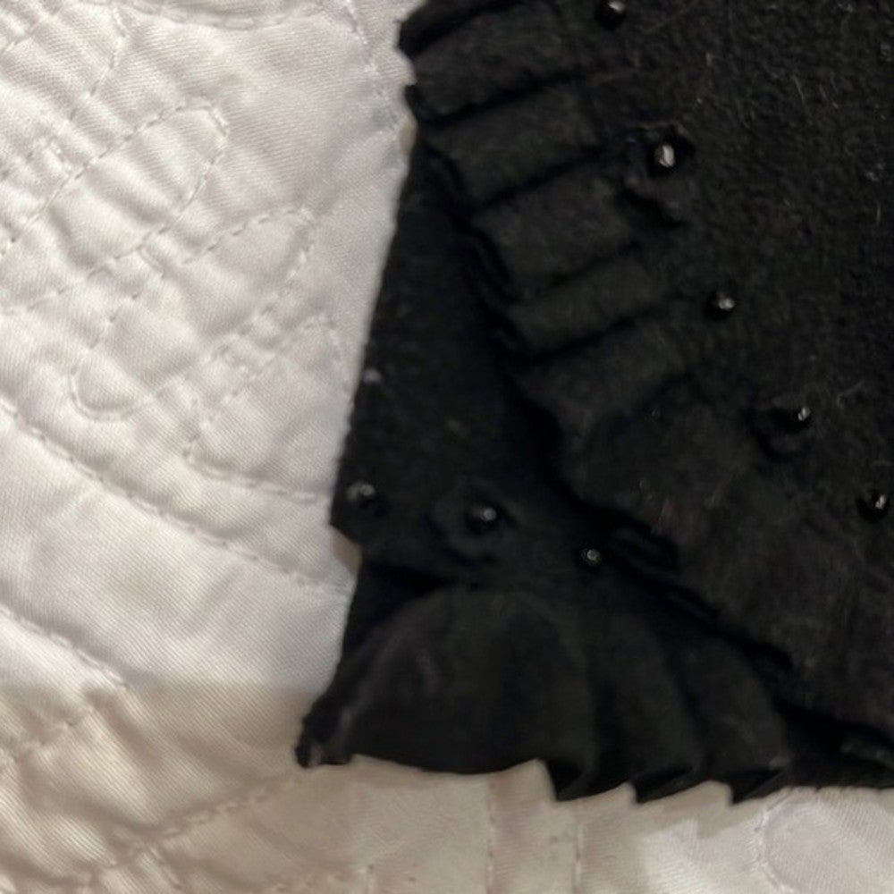 Vintage Black Embellished Gloves
