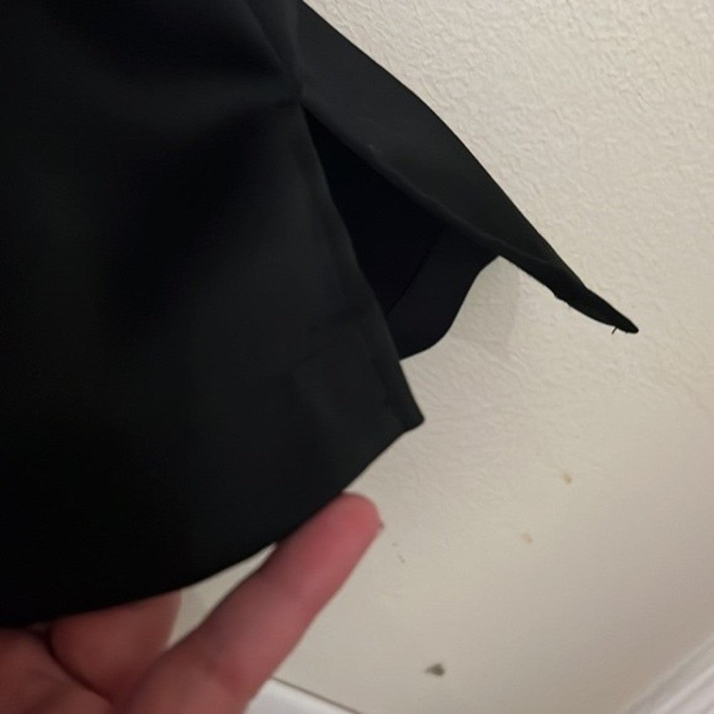 Black Silky WHO WHAT WHERE Blouse Size M