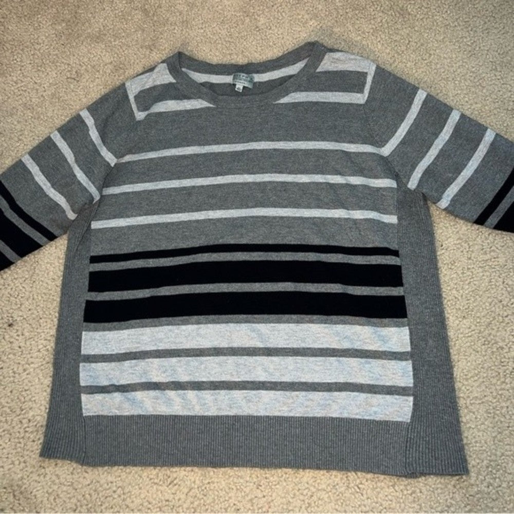 Joseph A Gray & Black Striped long sleeve shirt size 3X