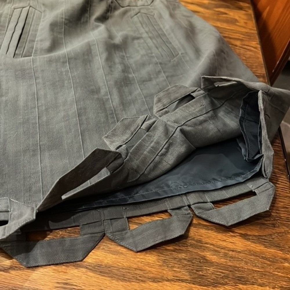 Grey Pencil Skirt with Cutout Hem Size 8