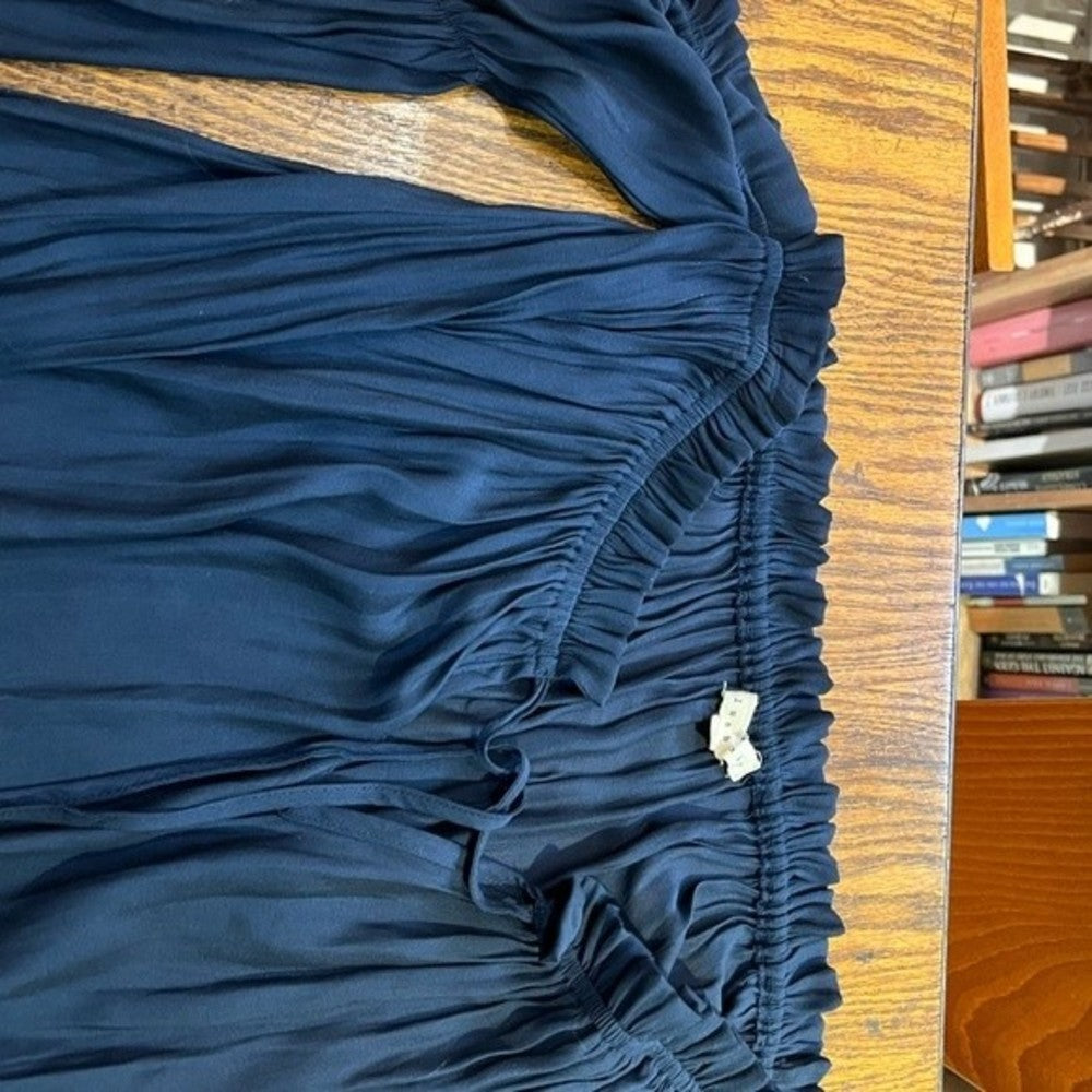 NWOT Lush Cold Shoulder Ruffle Tie French Terry Top size S