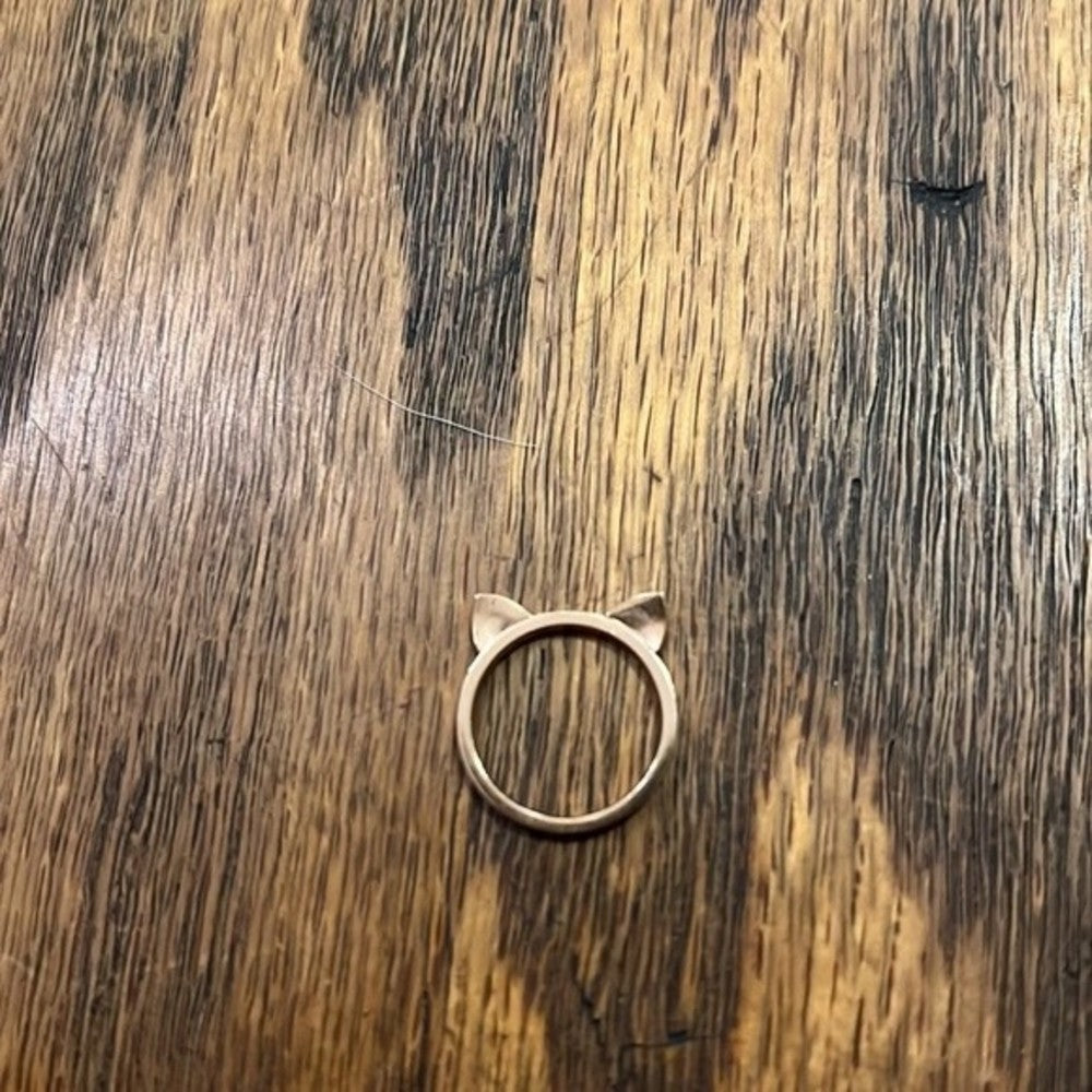 RARE Gold Plated Cat Ears Ring