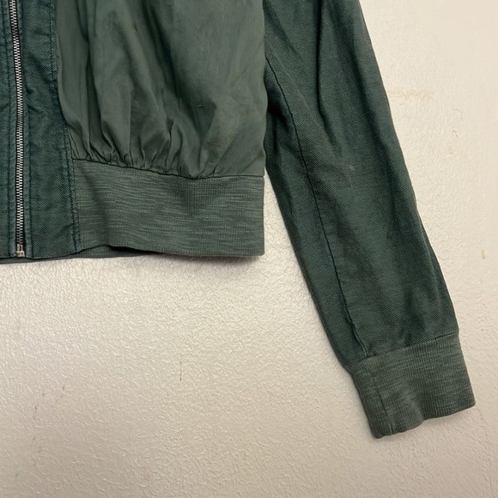Hei Hei Green 100% Cotton Bomber Jacket S
