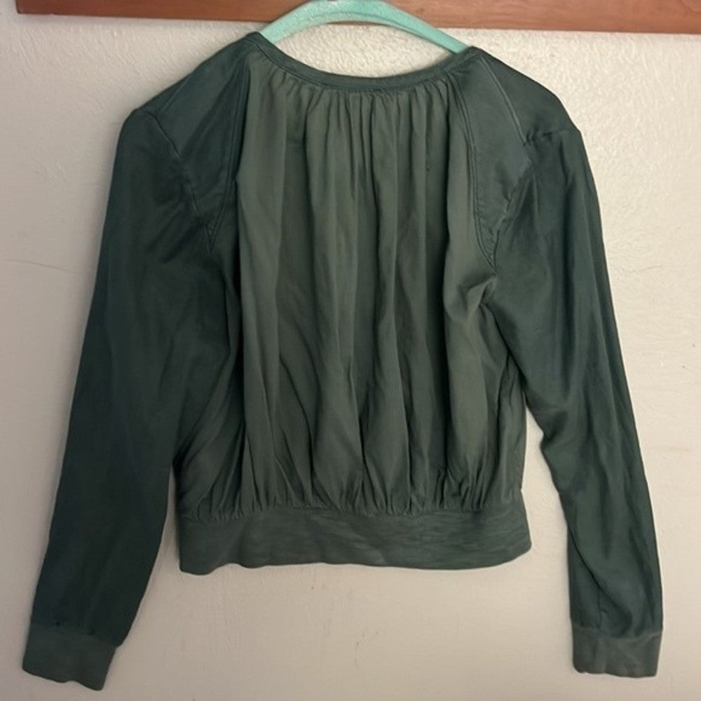 Hei Hei Green 100% Cotton Bomber Jacket S