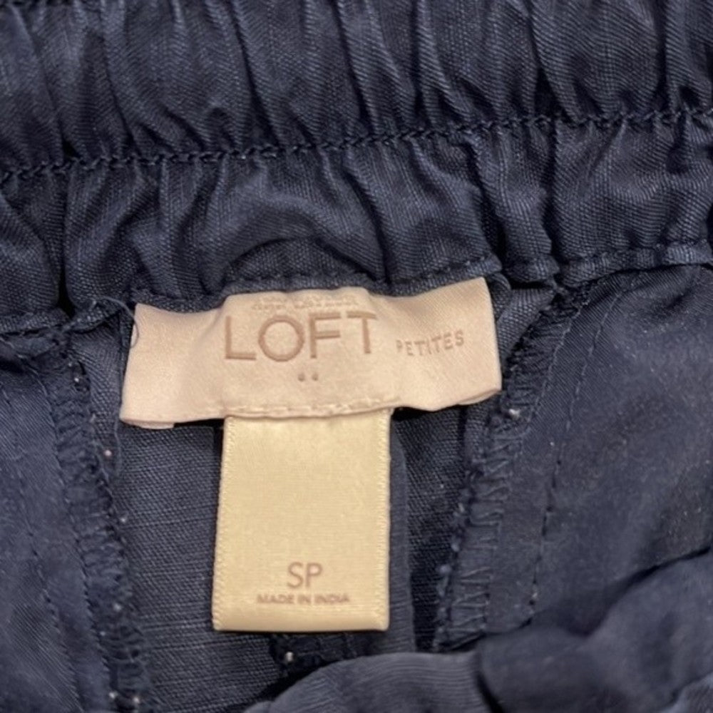 Loft Navy Blue Mini Skirt With Tie Size S Petite