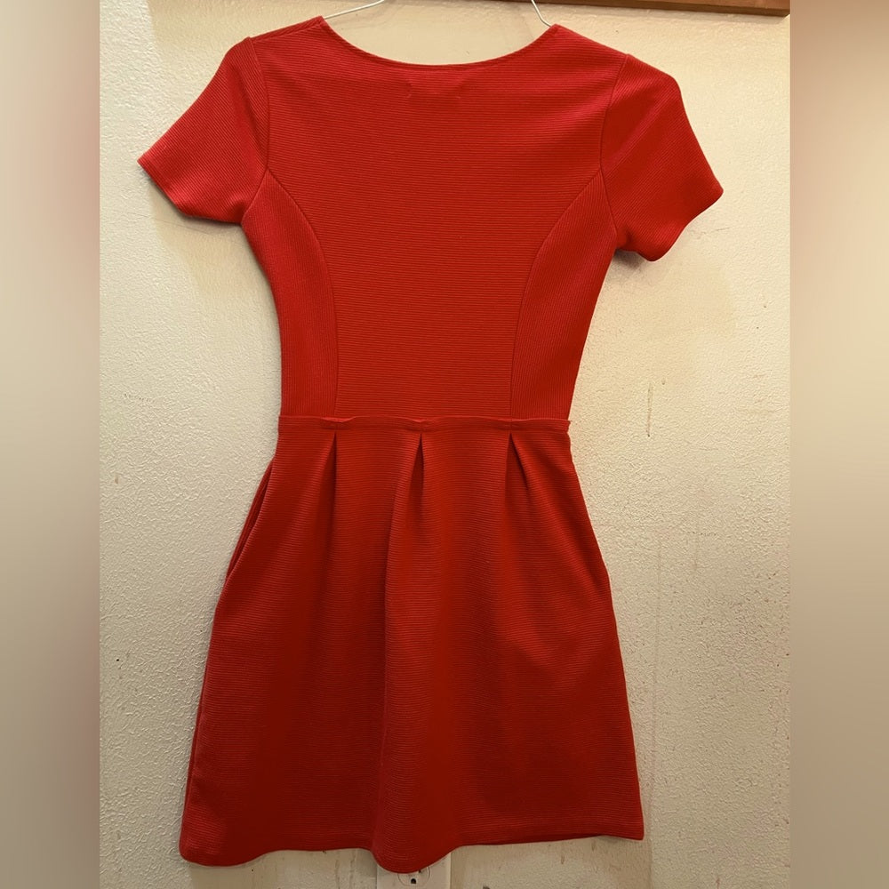 NWOT Madewell Women's Short Sleeved Ribbed A-Line Fit n' Flare Dress w/ Pockets