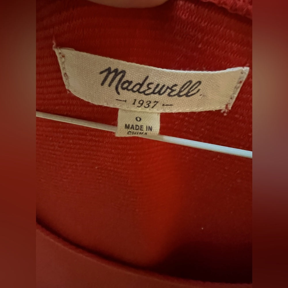 NWOT Madewell Women's Short Sleeved Ribbed A-Line Fit n' Flare Dress w/ Pockets