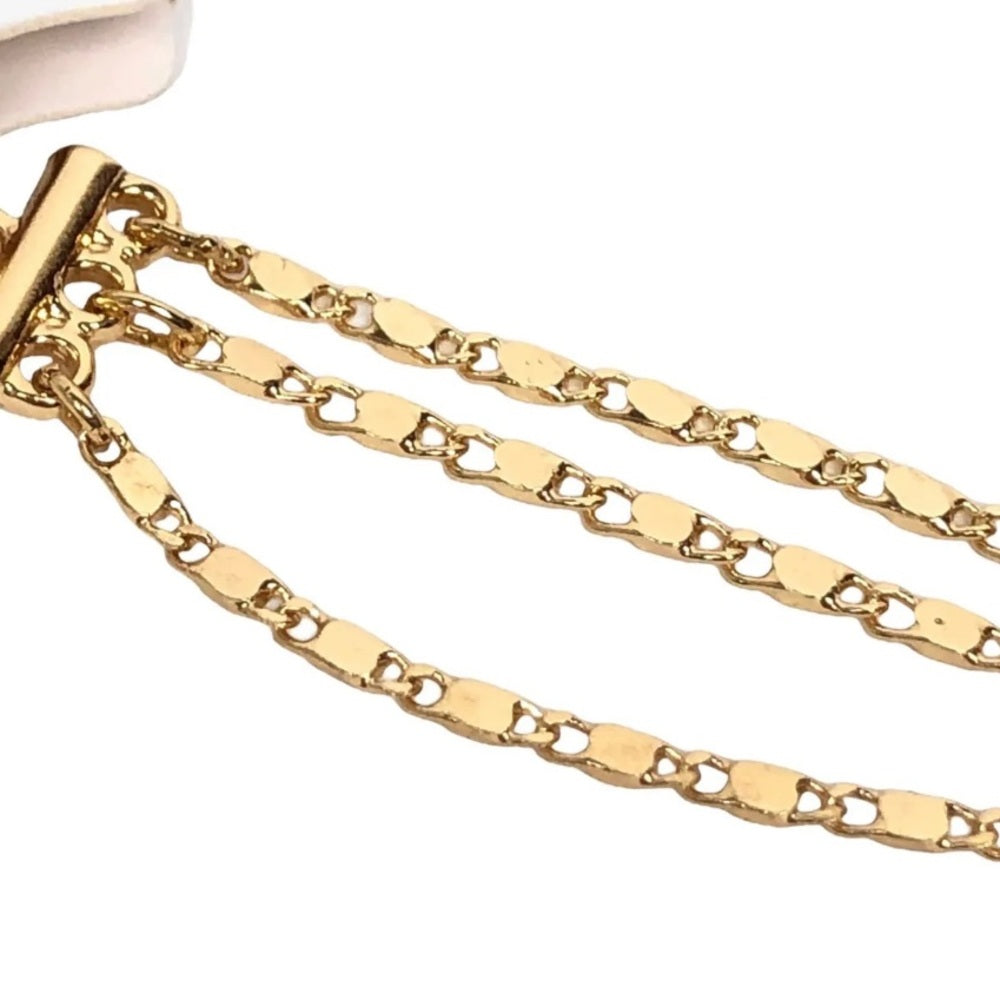 NWOT SUGARFIX by BaubleBar Layered Y Chain Necklace Y Drop Gold Color