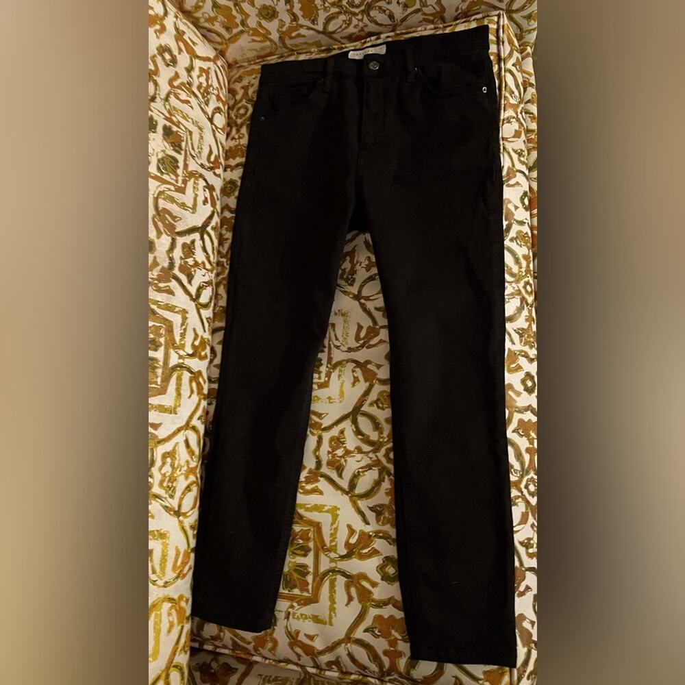 Topshop Womens Jamie High Waisted Skinny Button Fly Jeans Black Petite Size