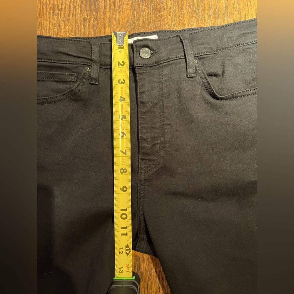 Topshop Womens Jamie High Waisted Skinny Button Fly Jeans Black Petite Size