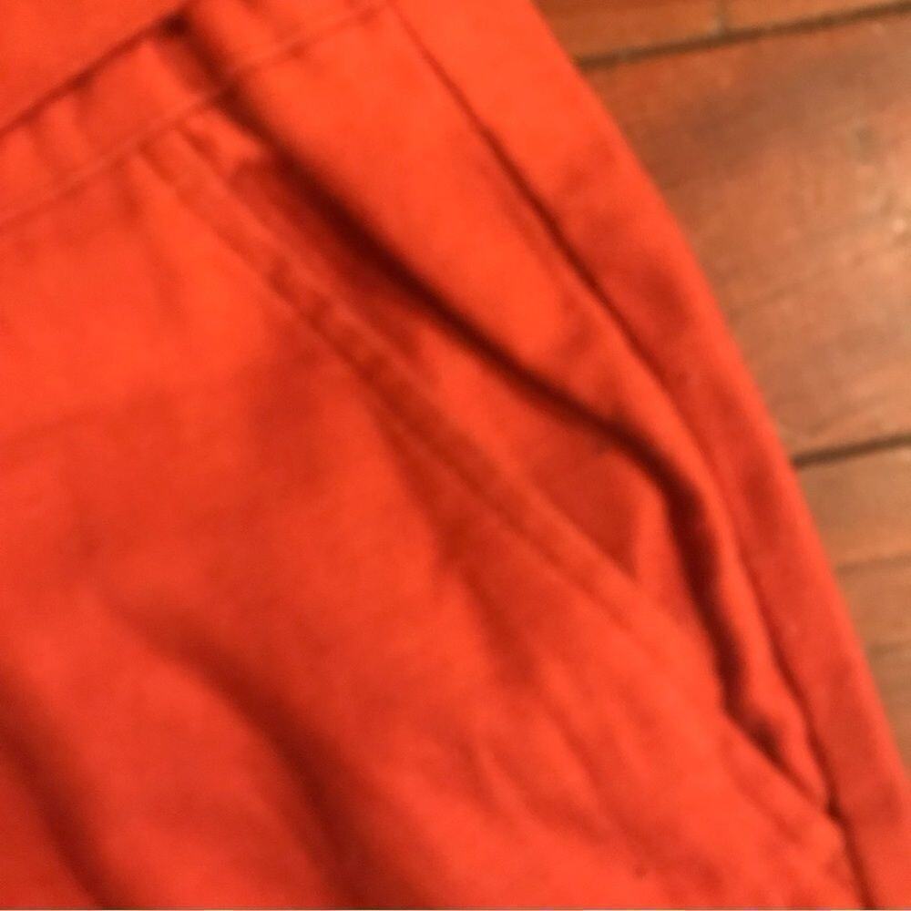 WHO WHAT WEAR Womens orange tie waist pants 100% cotton size 12