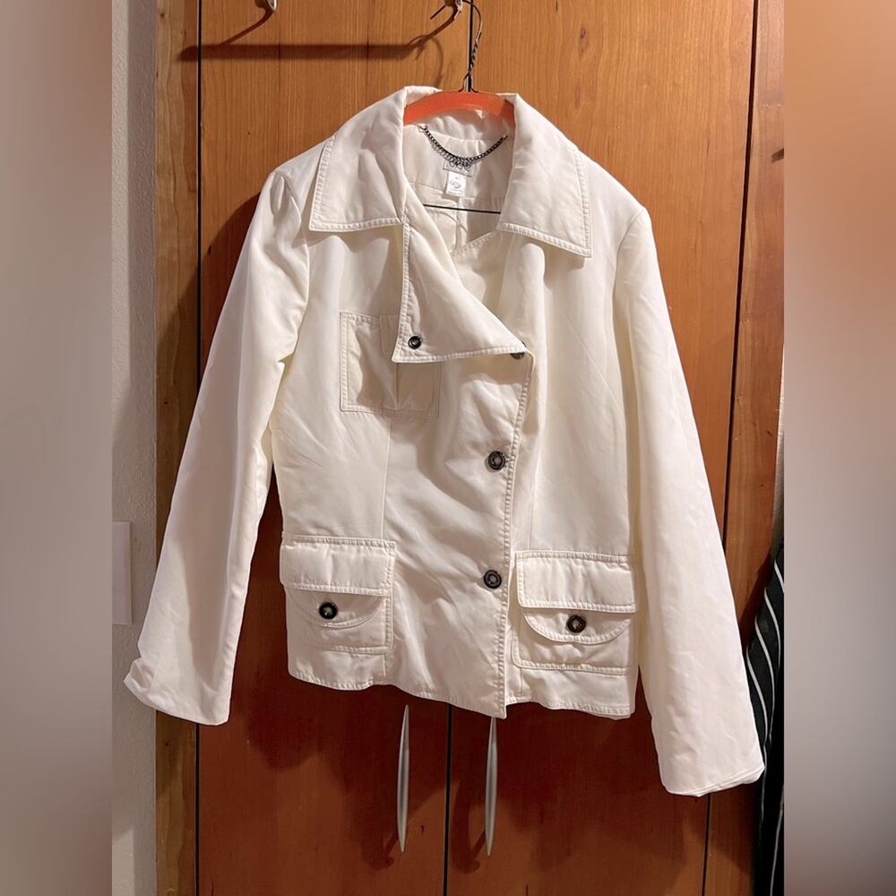 NWOT Cache White Bomber Jacket/ Winter Coat size M