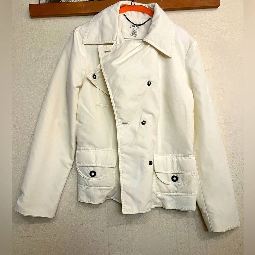 NWOT Cache White Bomber Jacket/ Winter Coat size M