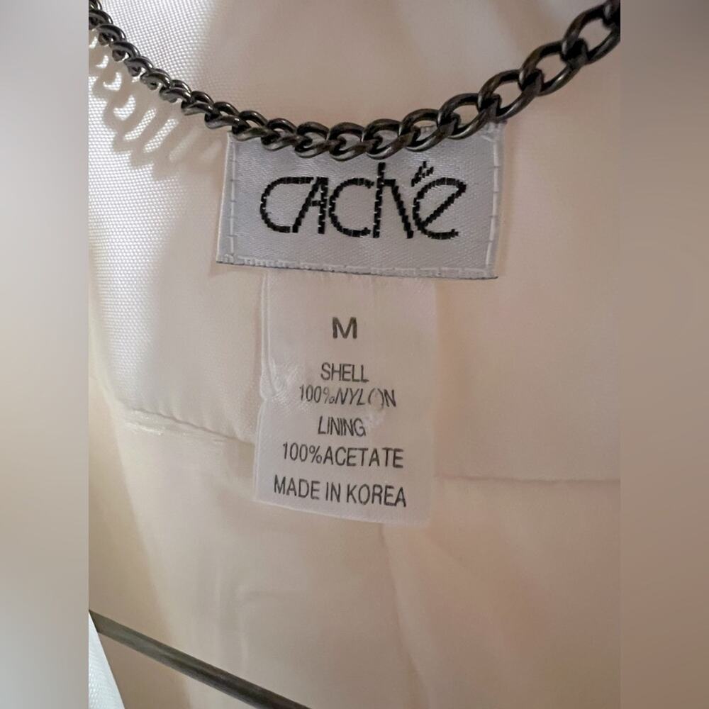 NWOT Cache White Bomber Jacket/ Winter Coat size M