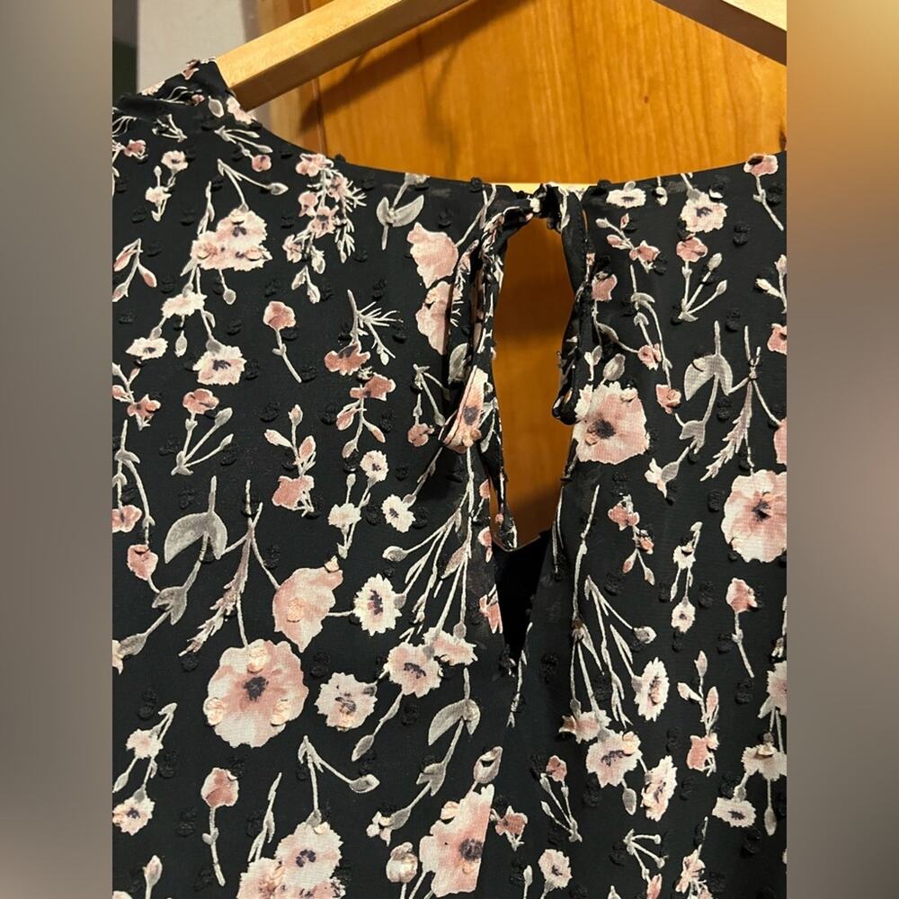 NWT Collective Concepts by Stitch Fix Floral Crochet Trim Detail Dress Blk XXL