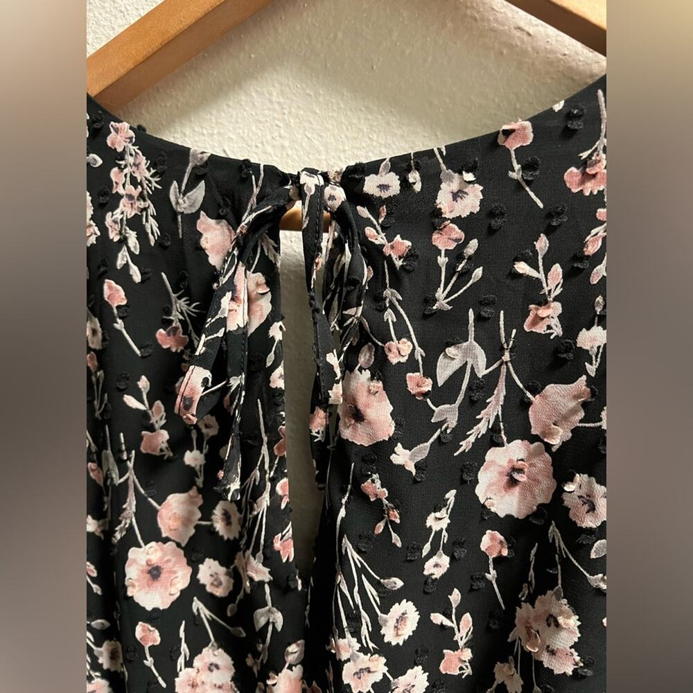NWT Collective Concepts by Stitch Fix Floral Crochet Trim Detail Dress Blk XXL