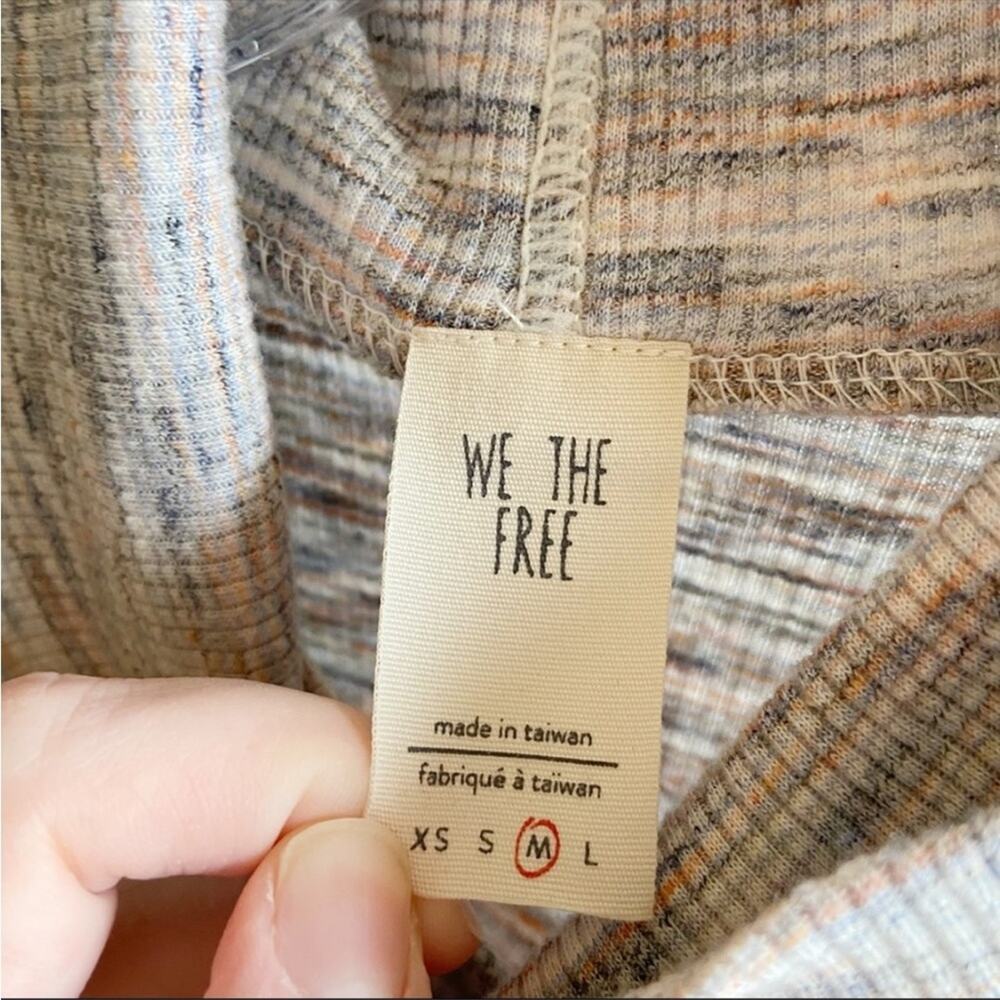 NWOT We The Free Stonecold shirt ivory multi turtleneck tunic space dyed size M
