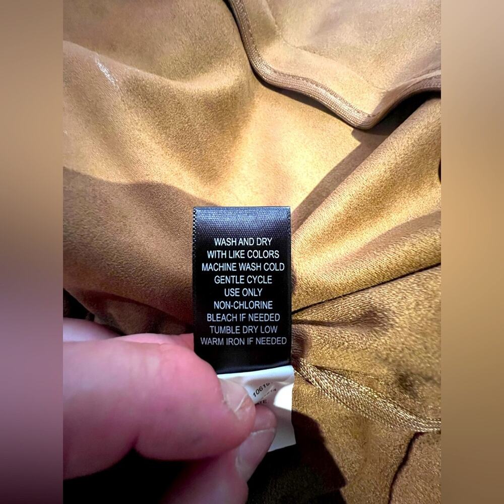 NWOT Torrid Faux Suede Layered Drape Open Front Jacket Tan Size 0/US 12-14