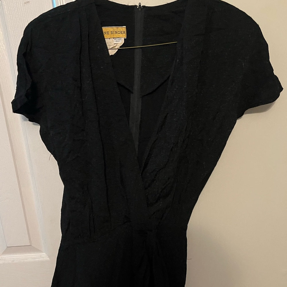 Vintage Jane Singer Little Black Wrap Dress