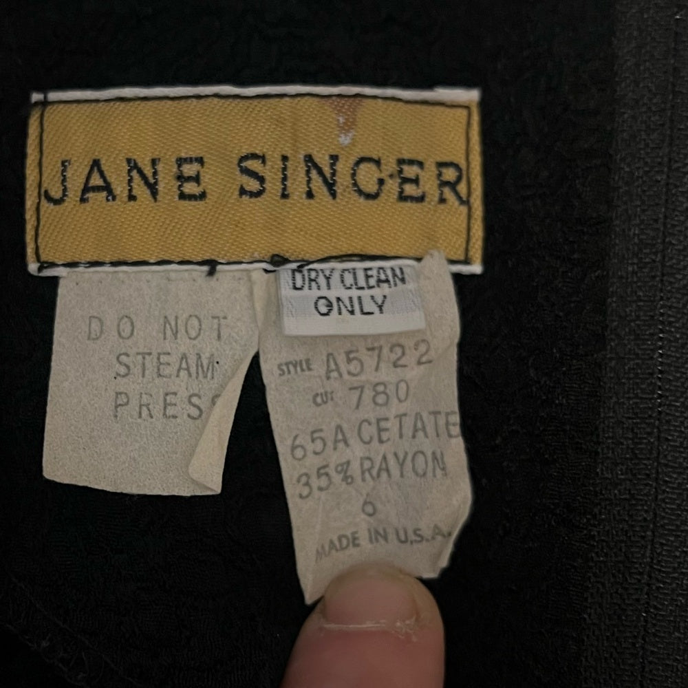 Vintage Jane Singer Little Black Wrap Dress