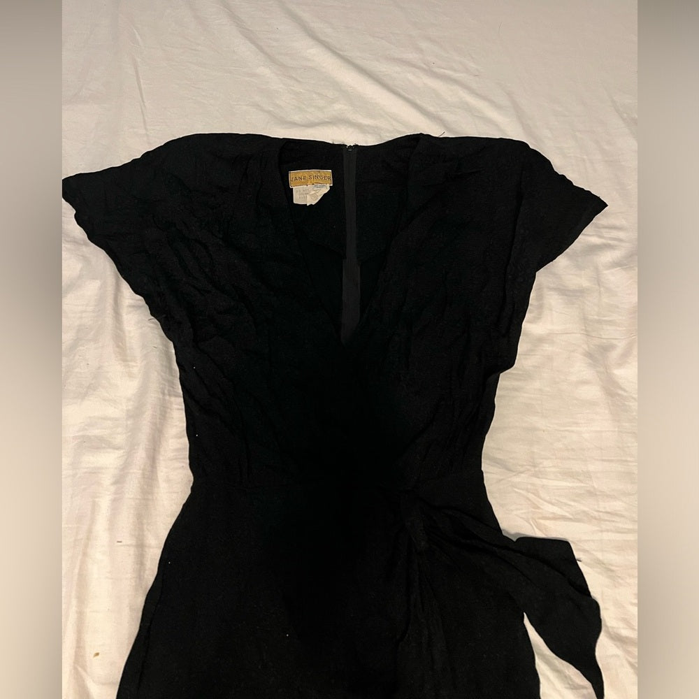 Vintage Jane Singer Little Black Wrap Dress