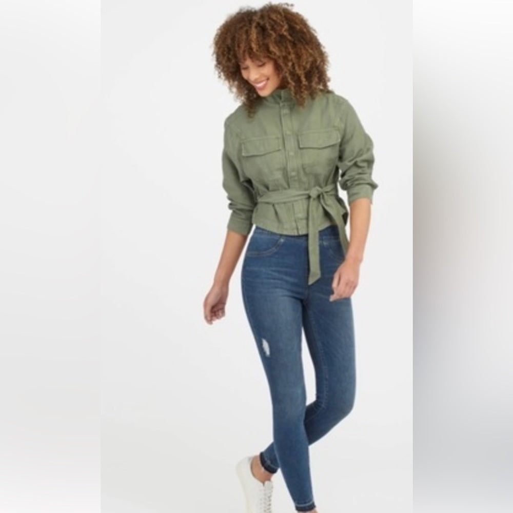 SPANX Distressed Skinny Jeans Medium Wash