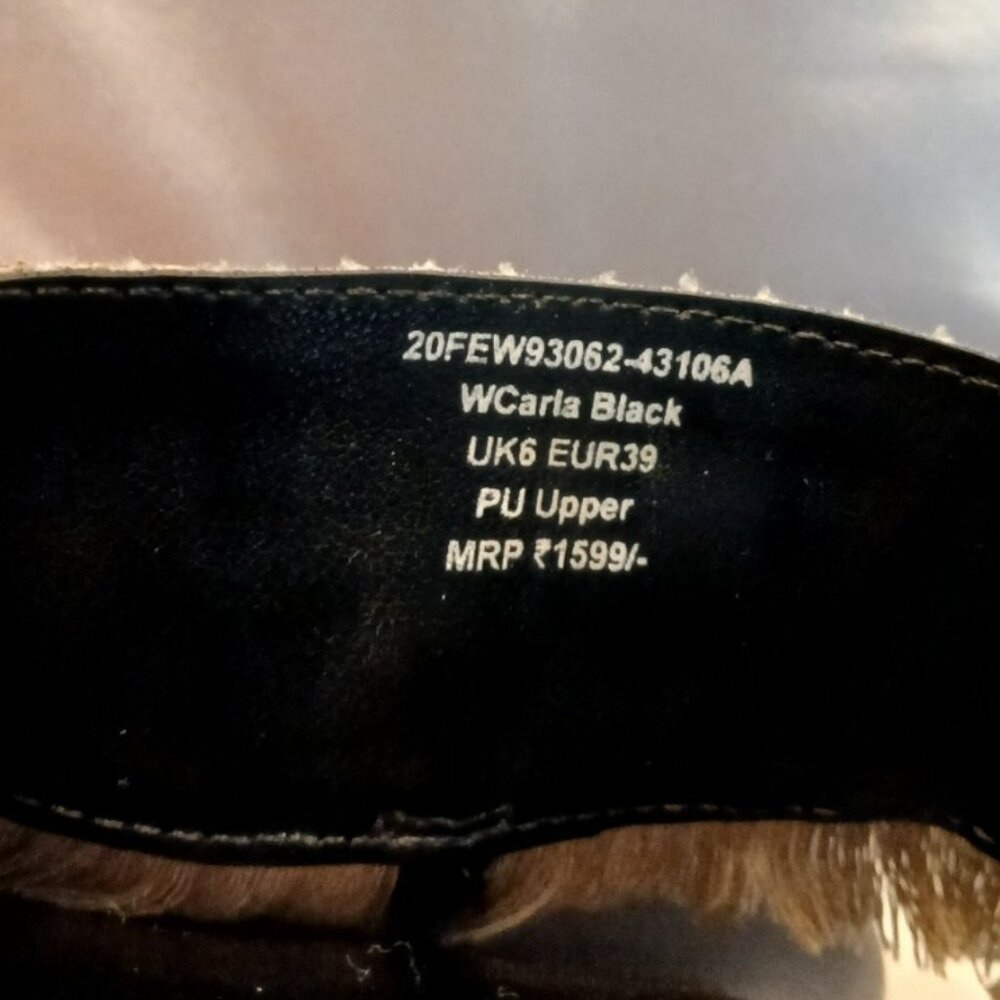 W Black Open Embroidered Flat- WCarla US 6/EUR 39