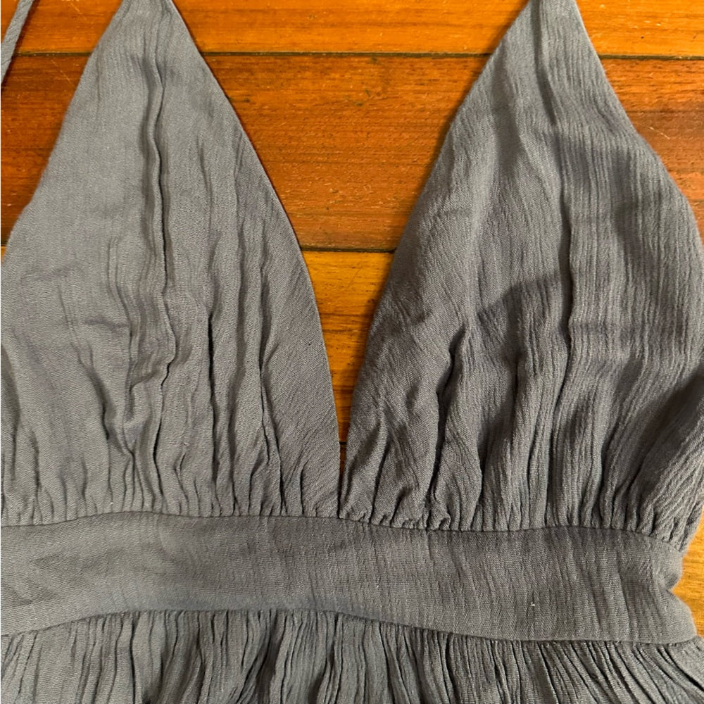 Windsor women’s denim blue bohemian halter dress size small