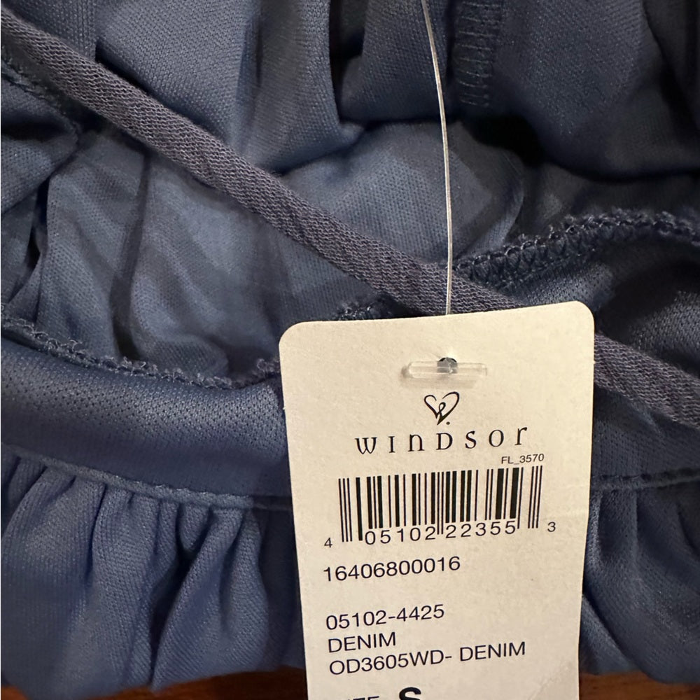 Windsor women’s denim blue bohemian halter dress size small